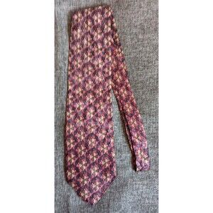 Tie 70s 80s 90s Y2K New Vintage Ron Chereskin Red Beige Blue 4 Wide 61 Long